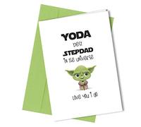 STEPDAD Birthday Card or Fathers Day Card Yoda Comedy Rude Funny Humour #228