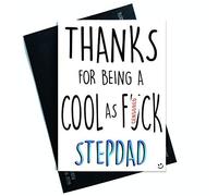 Stepdad Cards Funny Father's Day Cards Birthday Card for Stepdad Cool As F*ck Stepdad Best Stepdad Christmas Greeting Cards Mature PC327