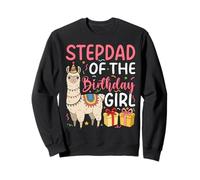 Stepdad of the Birthday Girl Llama Birthday Party Sweatshirt