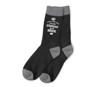 Stepdad of the Bride Socks Wedding Day Gift Men's Funny Present Keepsake for Drinking Stag Party Do Size 6-11 (UK, Alpha, One Size, Regular, Regular, Black (HT))