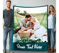 Stepdiy Personalised Blanket 100 X 130cm, Custom Blanket with 1 Photo, Customise Blanket with Picture for Kids Boys Girls