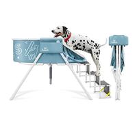 Steper Big Dog Bath Tub with Stairs Elevated Portable Foldable Wash Station with Steps for Bathing Shower and Grooming Indoor Outdoor for Medium to Large Size Dogs (Large 2022 Version)