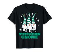 Stepfather Gnome Christmas Pajama - Stepfather Matching Value Graphic T-Shirt, Men, Black, S