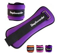 Stepfowarder Ankle/Wrist Weights, 0.3/0.5/1.0/1.5/2.0 KG for a Pair, Five Optional Colors & Weights with Adjustable Strap, 2 Pack (2 * 1.0KG - Purple)