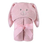 Stephan Baby Terry Plush Hooded Bath Towel, Pink Bunnie, 0-24 Months