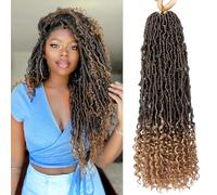 Stephanie 8 Packs 24” Faux Locs Crochet Hair Soft New Nu Locs Crochet Hair Pre Looped Synthetic Crochet Braids for Women (T27, 24 inch)