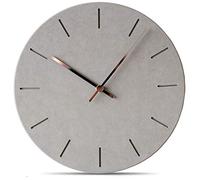 Stephanie Imports Modern Minimalist Concrete Hiding Gray (Numberless Dial) Silent Wall Clock