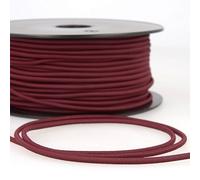 Stephanoise Cord, Round Elastic - Burgundy, 3mm, Polyester - Crafting: Dressmaking, Mask Making
