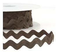 Stephanoise Cotton Ric Rac Trim Brown - 15mm x 25m per metre