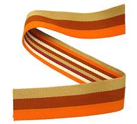 Stephanoise Polyester Stripe Webbing Tape 40 mm Wide for Bag Sewing, Sold by the Metre 40mm x 1meter Orange