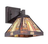 Stephen 1 Light Tiffany Light Vintage Bronze E27 Netlighting Brown One Size