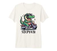Stephen Alligator Motorcycle Design for Boys Name Stephen Premium T-Shirt