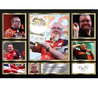 Stephen Bunting Autographed Print - Limited Edition | Authentic Hand-Signed Darts Memorabilia | Perfect Gift for Fans and Collectors, A3 Poster + Gloss White Frame