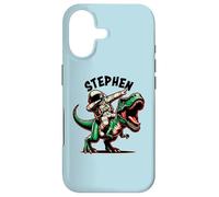 Stephen Dabbing Astronaut on a Dinosaur Cartoon Case for iPhone 17