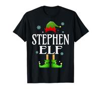 Stephen Elf Xmas Funny Men's Family Matching Christmas T-Shirt