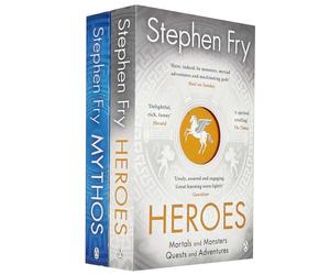 Stephen Fry Collection 2 Books Set Mythos The Greek Myths Retold, Heroes Mortal