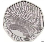 Stephen Hawking 2019 50p BUNC Coin, with Fev's COA, Care Advice and Cloth