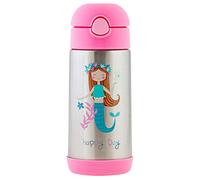 Stephen Joseph 11.8 Ounce Mermaid Animal Print Insulated Kids Water Bottle, Vacuum Insulated, Leakproof, Stainless Steel, THERMOS