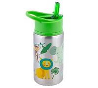 Stephen Joseph Stainless Steel Water Bottles, 18 OZ, Straw lid, Reusable Tumbler, Insulated, Zoo