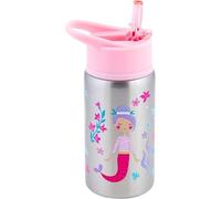 Stephen Joseph Stainless Steel Water Bottles, 18 OZ, Straw lid, Reusable Tumbler, Insulated, Mermaid