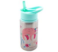 Stephen Joseph Stainless Steel Water Bottles, 18 OZ, Straw lid, Reusable Tumbler, Insulated, Sloth