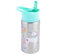 Stephen Joseph Stainless Steel Water Bottles, 18 OZ, Straw lid, Reusable Tumbler, Insulated, Unicorn