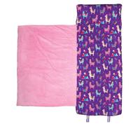 Stephen Joseph, Toddler All Over Print Nap Mat with Soft Blanket and Removable Pillow for Boys & Girls, Kids Sleeping Bag for Elementary, Daycare, Preschool with Carry Handle, Llama