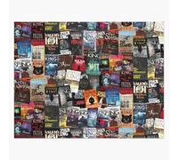 (Stephen King Book Covers, Horror Bookworm=1683) Jigsaw Puzzle Wooden 300-Piece for Adults Kids Seniors- Home Decor Family Activity Game Wall Art 38x26cm / 15x10inch Birthday Party Gift Toy