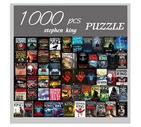 Stephen King Horror Novels 1000 Pieces Large Jigsaw Puzzles for Adults and Teens Ages 12 and Up Intellectual Puzzles Personalized Gift Ideal for DIY,Relaxation,Hobby,Entertainment 19.7x27.6 Inches
