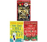 Stephen Mangan Collection 3 Books Set (The Unlikely Rise of Harry Sponge, The Day I Fell Down the Toilet & The Great Reindeer Rescue)