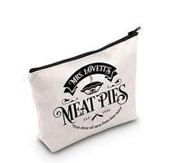 Stephen Sondheim Sweeney Todd Inspired Gift Mrs. Lovett's Meat Pies Makeup Bag Sweeney Todd Fan Cosmetic Bag Johnny Fan Gift Travel Bag (Meat Pies)
