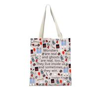 Stephenn K Inspired Tote Bag Horror Movie Lover Gift Stephenn K Fans Shining Shopping Bag (monsters are real tote 2uk)