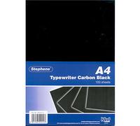 Stephens 100 Sheets Typewriter Carbon with Hanging Bags - Black