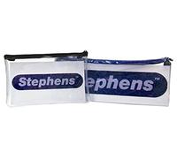 Stephens 200 x 125 mm Pencil Case with PVC Black Zip - Clear