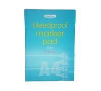Stephens Bleedproof Marker Pad A4 70gsm 50 Sheets, Ideal For Sketching, Drawing, Doodling, Writing And Colouring, Use With Permanent Markers, Pens, Ink Will Not Bleed Through