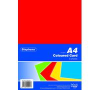 Stephens Card Coloured Assorted 4 Colours A4 210gsm 8 Sheets, For Art, Craft, Dr