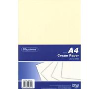Stephens Coloured Card Cream A4 210gsm 10 Sheets, Great For Printing, Photocopying, Card Making, Decoupage, And Scrapbook Designs, Perfect Cardboard Base For Craft Projects, Essential Stationery Item