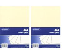 Stephens Coloured Card Cream A4 210gsm 10 Sheets, Great for Printing, Photocopying, Card Making, Decoupage, and Scrapbook Designs, Perfect Cardboard Base for Craft Projects, Essential Stationery Item