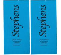 Stephens Crepe Paper Light Blue Coloured 40% Stretch 3m x 0.5m Sheet, for Papercraft, Gift Wrapping, Collages, Paper Chains, Stained Glass Windows, Craft Projects (Pack of 2)