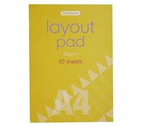 Stephens Layout Pad A4 50gsm 50 Sheets, Ideal For Sketch, Drawing, Rough Drafting And Developing Ideas, Great For Architect Preparing Final Plans And Ideas