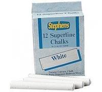 Stephens RS544043 Chalk - 12 Boxes of Natural Calcium Carbonate, Tapered for Easier Writing, White