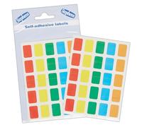 Stephens Self-Adhesive Sticky Labels Assorted Coloured Stickers 12x18mm, Ideal Sticker For Reward Chart, Labelling, Organising, Embellishing Surfaces Including Paper, Wood, Plastic And More