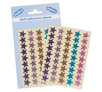 Stephens Self-Adhesive Sticky Labels Stars Assorted Coloured Stickers, Ideal Sticker For Reward Chart, Labelling, Organising, Embellishing Surfaces Including Paper, Wood, Plastic And More