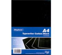 Stephens Special Quality Typewriter Carbon Paper Black A4 10 Sheets For Tracing, Making A Print, Transfer Or Copy, Ideal For Classroom, Home And Office