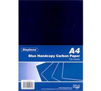 Stephens Special Quality Typewriter Carbon Paper Blue A4 100 Sheets For Tracing, Making A Print, Transfer Or Copy, Ideal For Classroom, Home And Office