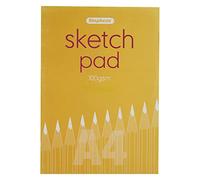 Stephens White Coloured Sketch Paper Pad A4 100gsm 30 Sheets, Perfect For Drawing, Colouring, Creating A Sketch or Doodle, Or As A Notebook, For Adults And Children