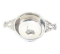 Stephensons Rocket Quaich Scottish Drink Bowl Pewter Stainless Steel Christening 729