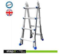 Stepit Multi-Purpose Combination Ladder, 4.2M Stair Ladders For Decorating Ladder Light, Folding Extendable Ladders