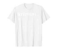 Stepmom Blended Family Loving Bonus Mom Support Definition Value Graphic T-Shirt, Men, White, XL