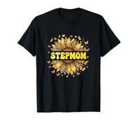 Stepmom Mother's Day Leopard Sunflower Butterflies Lover T-Shirt